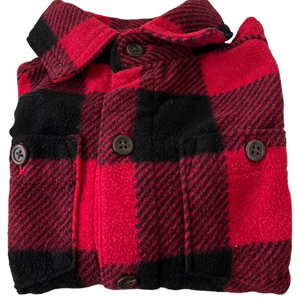 THE CHILDREN’S PLACE LONG SLEEVE FLANNEL SHIRT, UNISEX CHILD, 2T, BLACK & RED - Picture 3 of 8